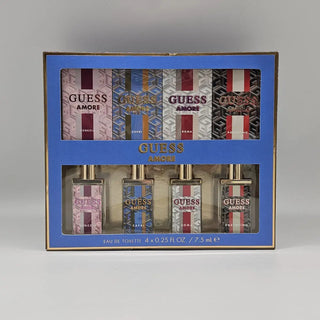 GUESS AMORE (U) MINI SET EDT 4 X 7.5ML (VENEZIA + CAPRI + ROMA + PORTOFINO) by The Mini Scent Store