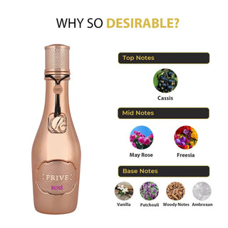 RIIFFS - PRIVE ROSE CHAMPAGNE BOTTLE 3.4FL.OZ EDP SPARAY FOR WOMEN by Riiffs