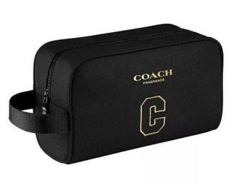 Coach Fragrance Black & Gold Toiletry Bag by The Mini Scent Store