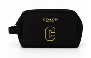 Coach Fragrance Black & Gold Toiletry Bag by The Mini Scent Store