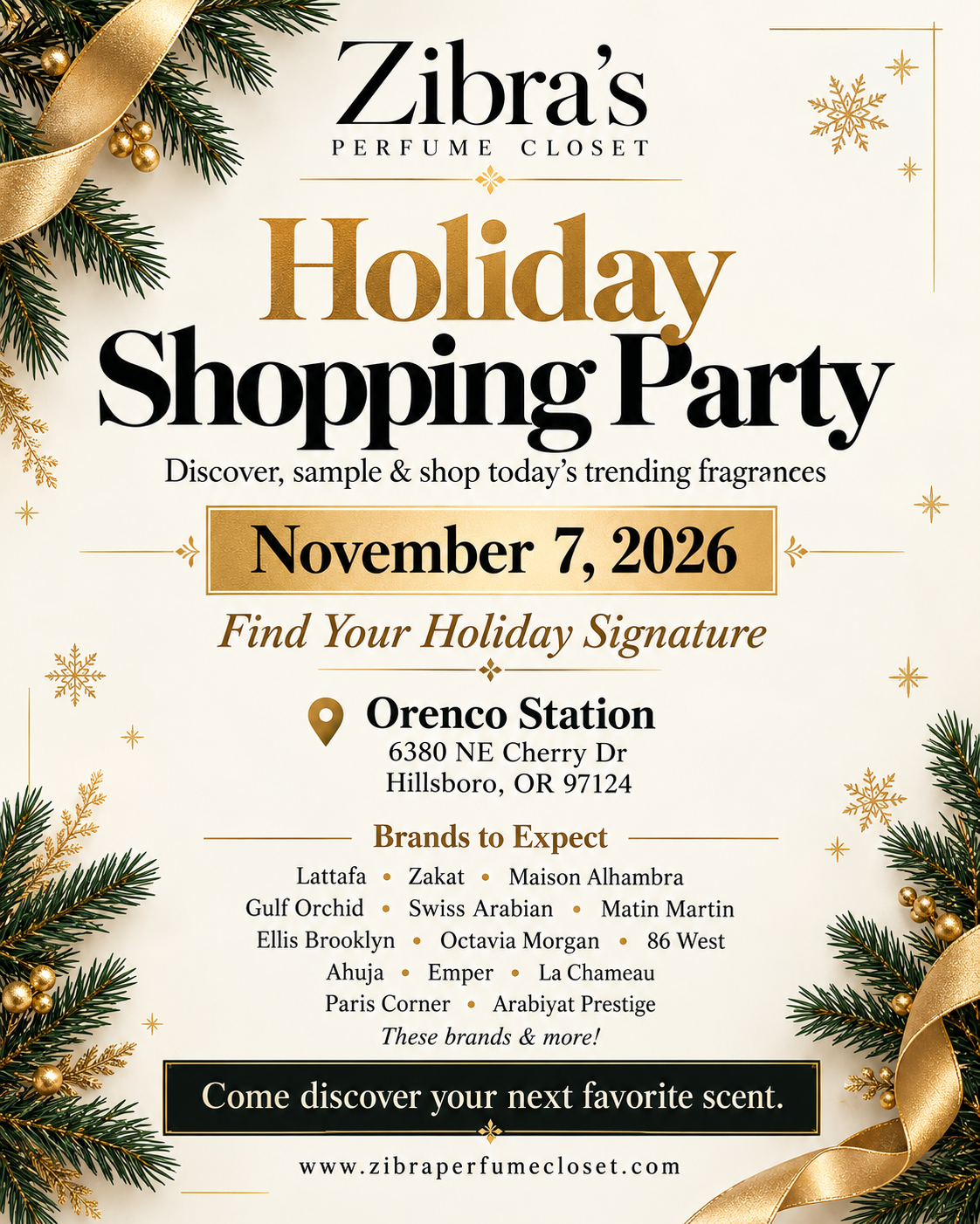 Zibra’s Perfume Closet’s Pop-Up Shopping Event